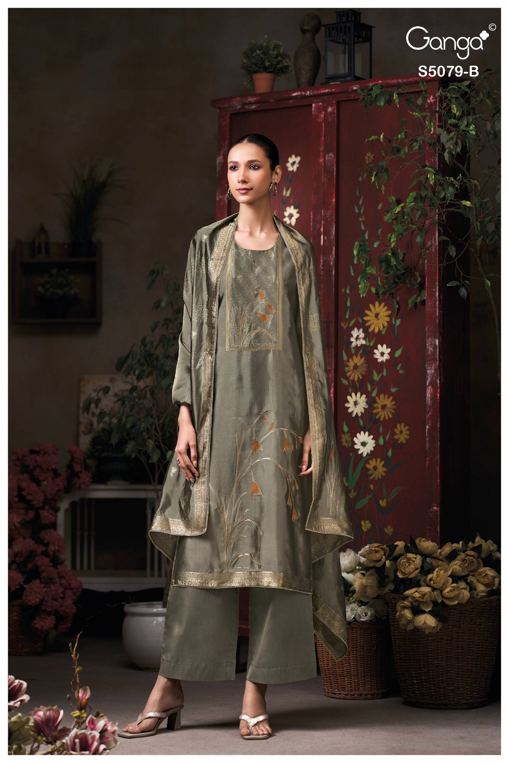 Rashmika 5079 Series By GANGAFASHION Stylish Beautiful Colourful Viscose Silk Dresses At Wholesale Price